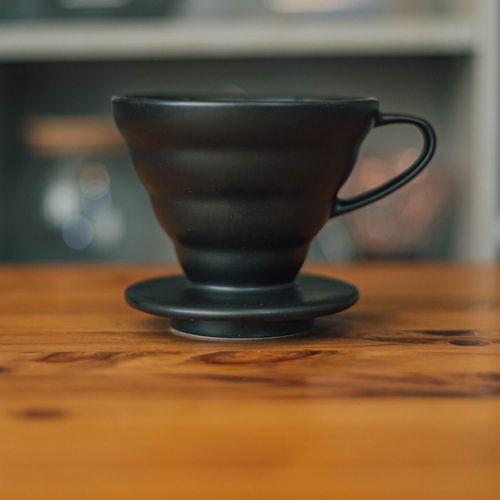 Coffee Dripper V60 Glass (Plástico negro)