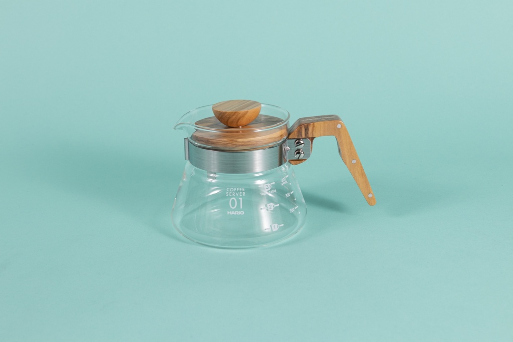 Coffe Server V60 Glass 600 Olive Wood (Madera)