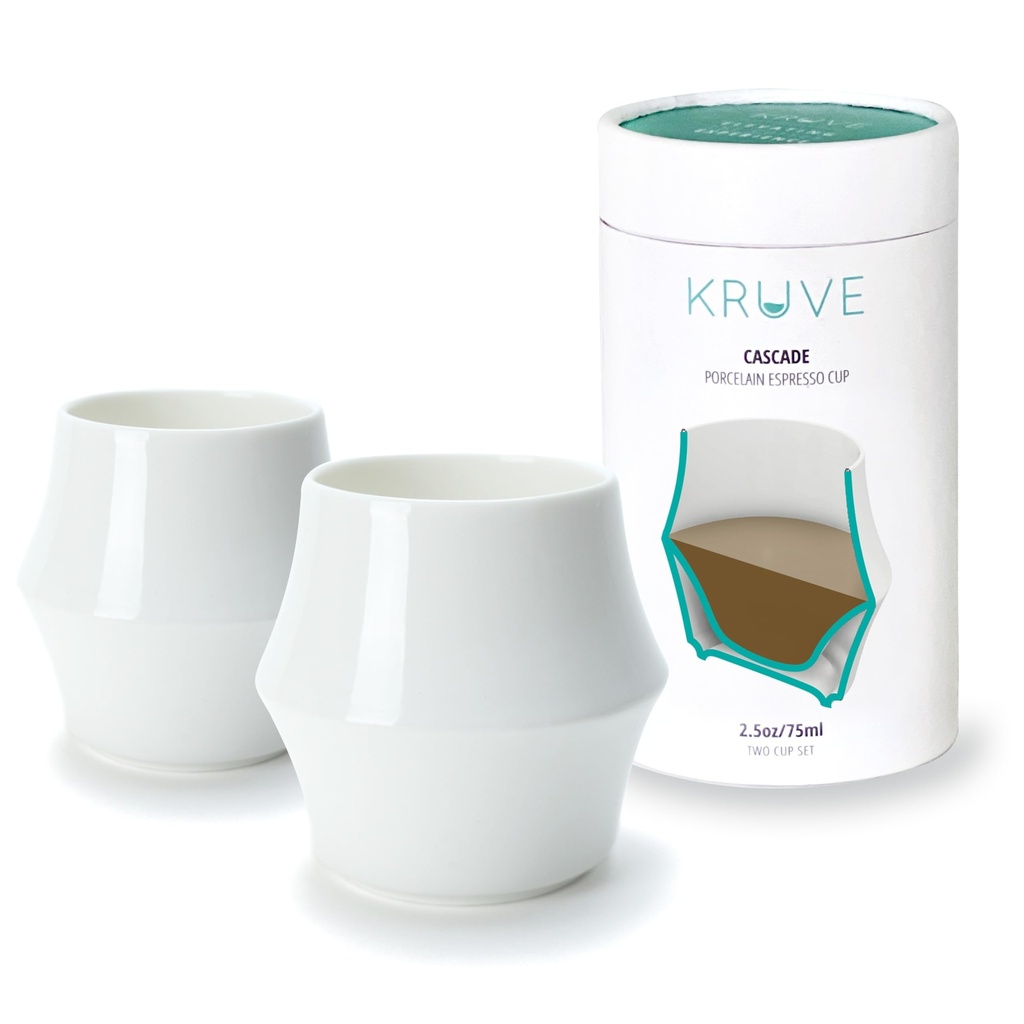 Cascade set 2 porcelana espresso (Blanco)