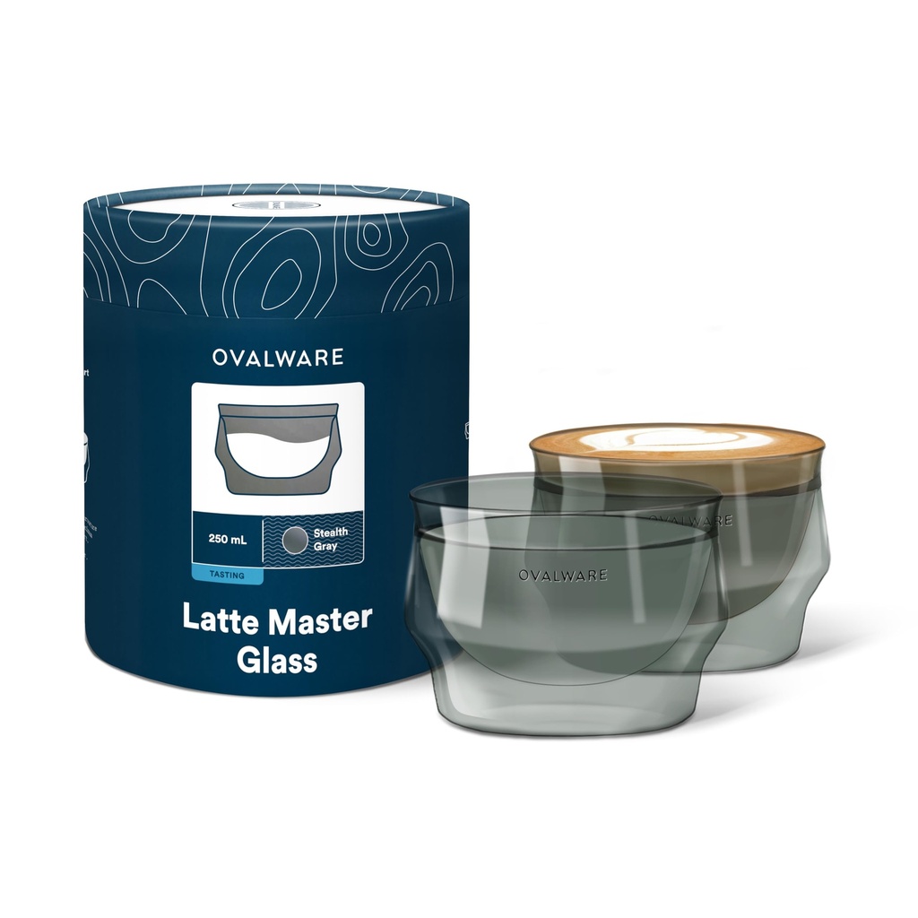 Latte master glass set 2 (smoke)