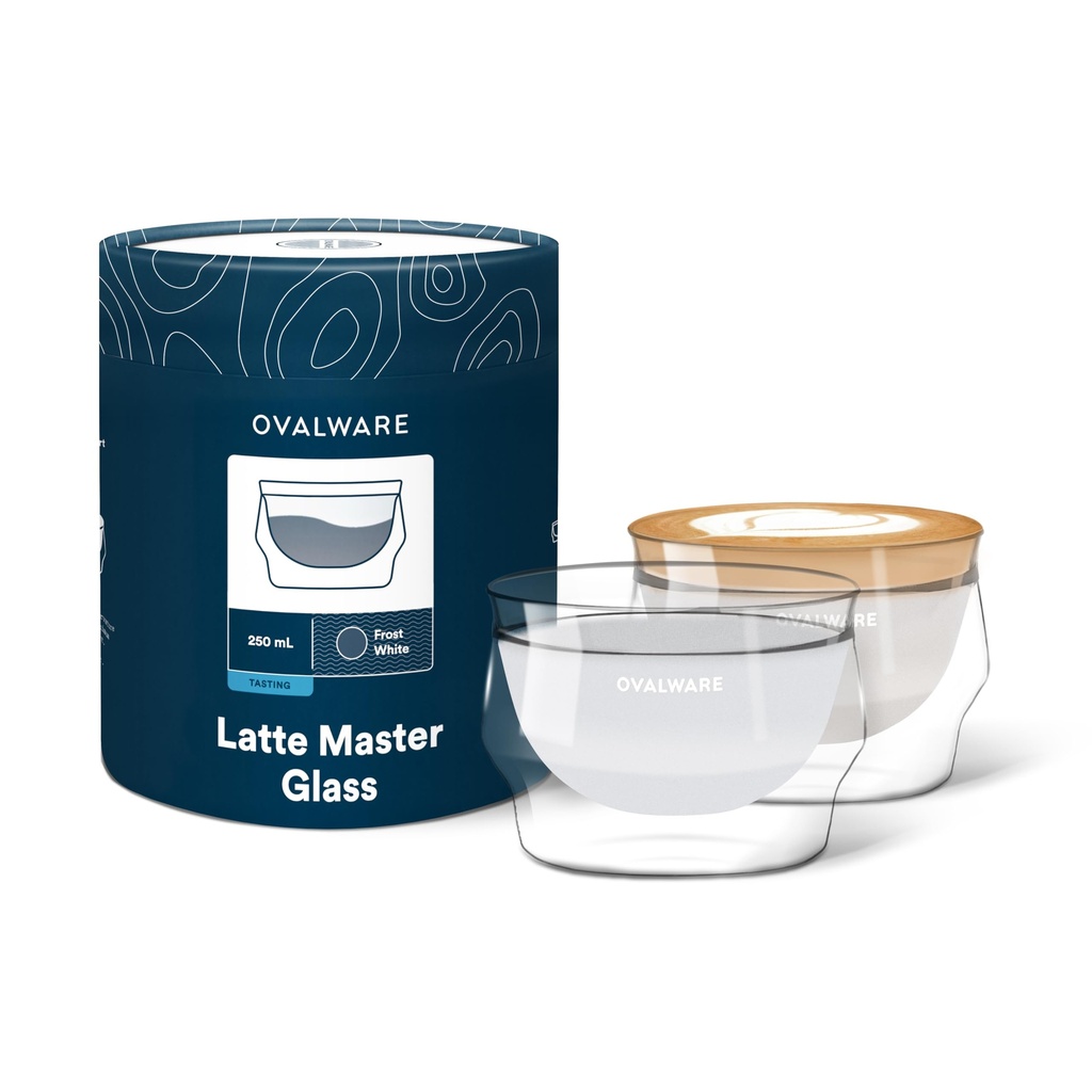 Latte master glass set 2 (frost white)